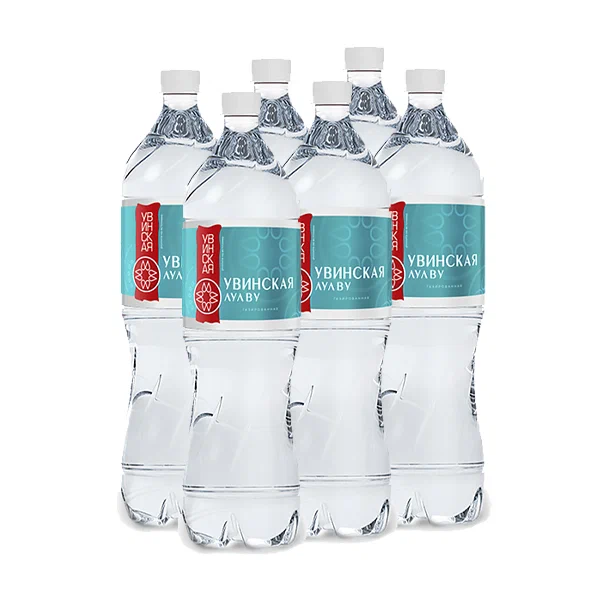 Вода "Увинская жемчужина Лулву" газированная, 1,5 л. (6 шт. в упак.)
