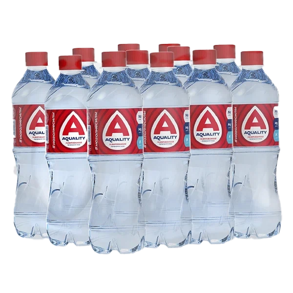 Вода "АКВАЛИТИ | AQUALITY" газированная, 0,5 л. (12 шт. в упак.)