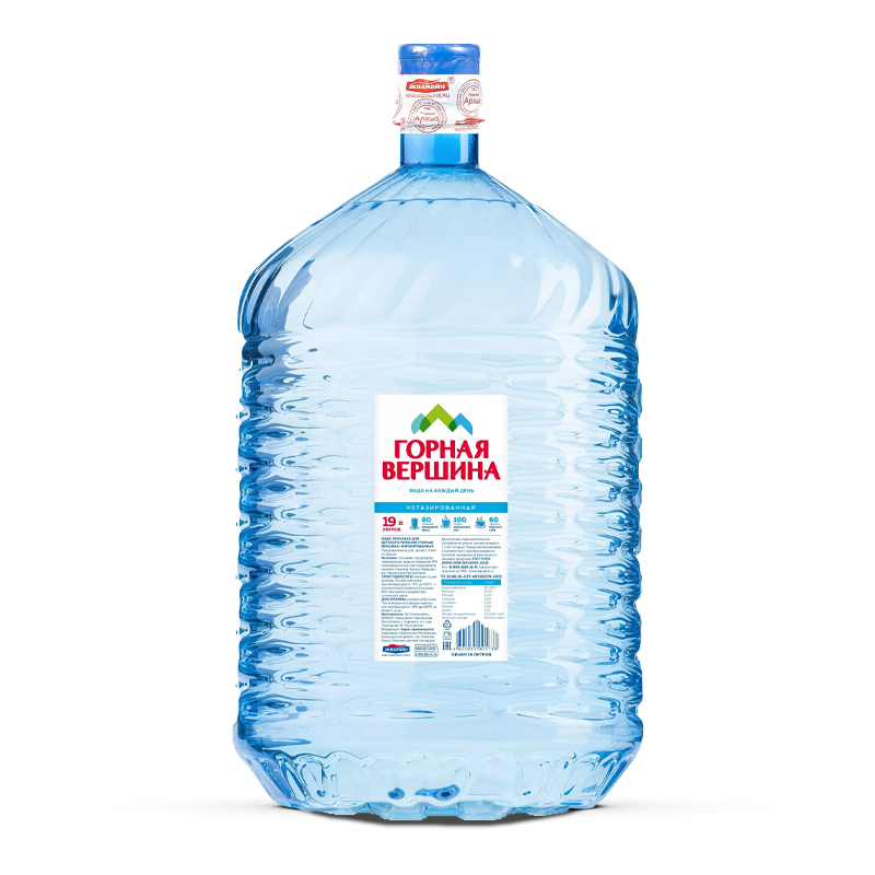 Вода "Горная вершина" 18.9 л в одноразовой таре
