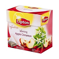 Чай LIPTON Фруктовая коллекция Apple Cinnamon (Яблоко, корица) в пирамидках (20 пак)