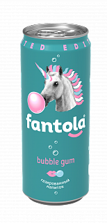 Fantola со вкусом Bubble Gum, напиток безалкогольный газированный 330 мл 12 шт