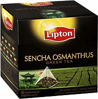 Чай LIPTON Зеленый чай (Сенча Османтус) в пирамидках (20 пак)