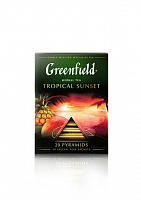 Greenfield Чайный напиток Tropical Sunset с ароматом тропических фруктов 20 пирамидок
